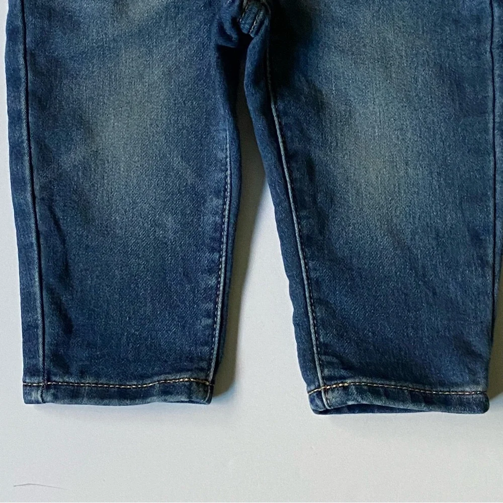 Gap jeans size 3-6 months “My first easy slim” comfy wide waist band baby EUC